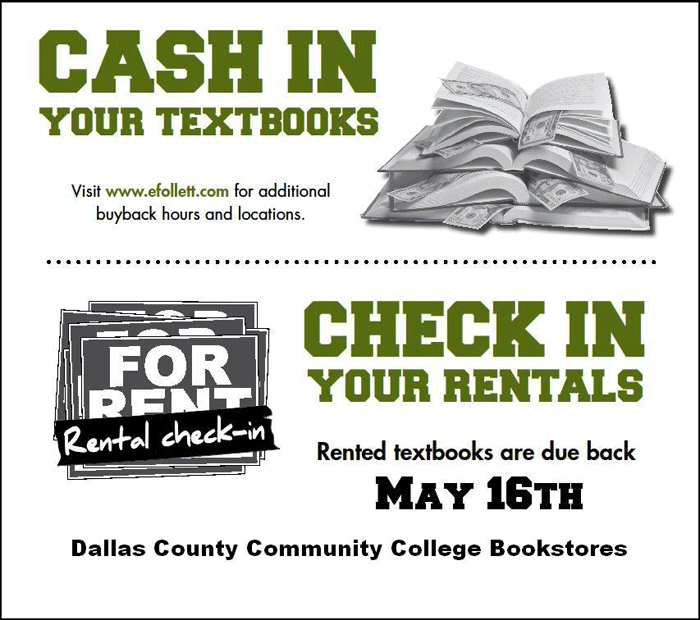 textbooks graphic - rentals due May 16