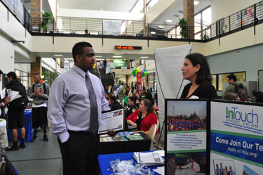 Students at a Dallas College Career Fair