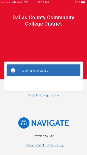 Loading Login Page Redirect will automatically flash, there are not steps available on this screen.