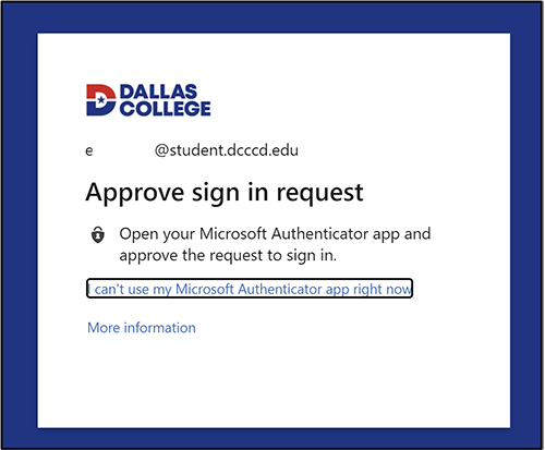 Approve sign in request notification (directs user to approve on their device.)