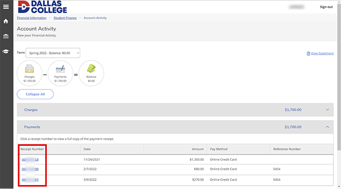 How to Print My Receipt: Self-Service for Students – Tutorials